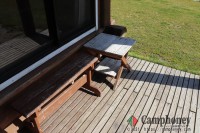 ログケビンのデッキ