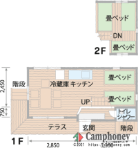 【5名用ログハウス】林の木陰にたたずむヒミツ基地のようなログハウス