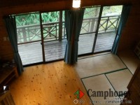 【バンガロー(ロフト付)】8名用、21500円＋入場料宿泊500円/人