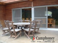 テラスは星を眺めるのにぴったり。