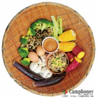 蒸し窯の食材見本