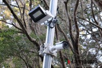 防犯カメラ作動中