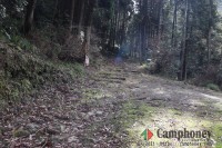 本来のキャンプ場への道中